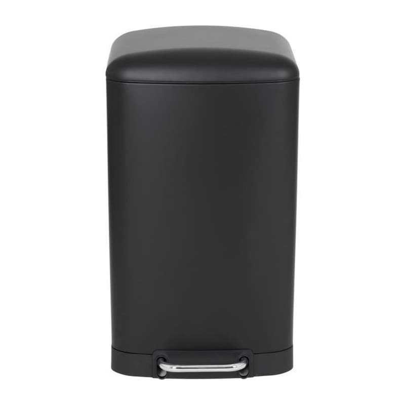 Poubelle de Cuisine à Pédale en Acier Noir Mat - 40L GREENWICH