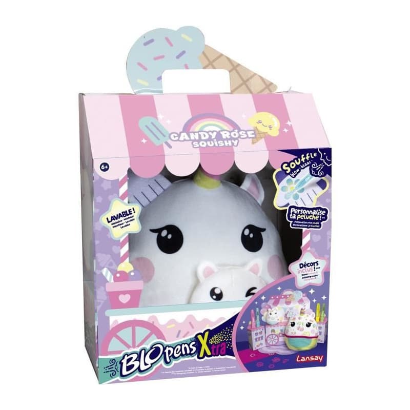 Blopens XTRA - Licorne Rose Squishy avec Pochoirs Magiques