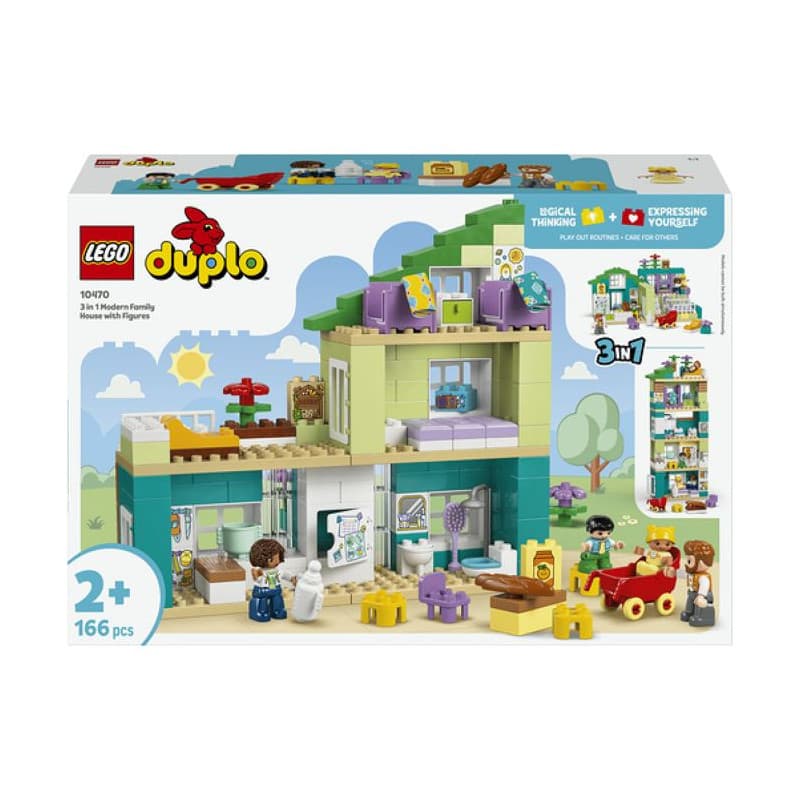LEGO DUPLO Ma Ville 10470 - Maison Familiale 3-en-1 pour Enfants