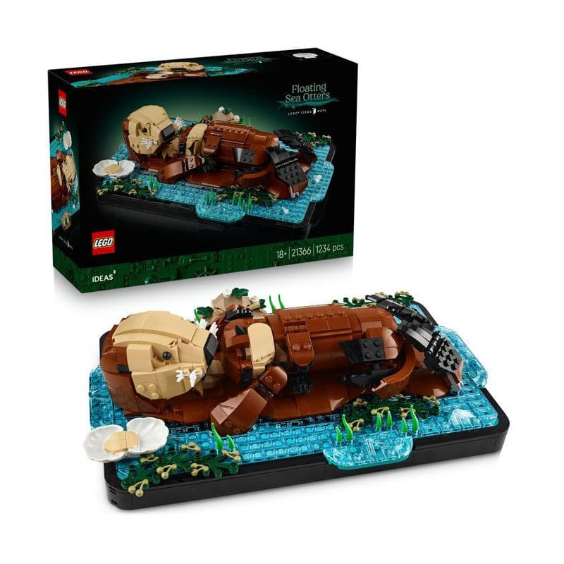 Set de Construction LEGO Ideas 21366 Les Loutres Câlines pour Adultes