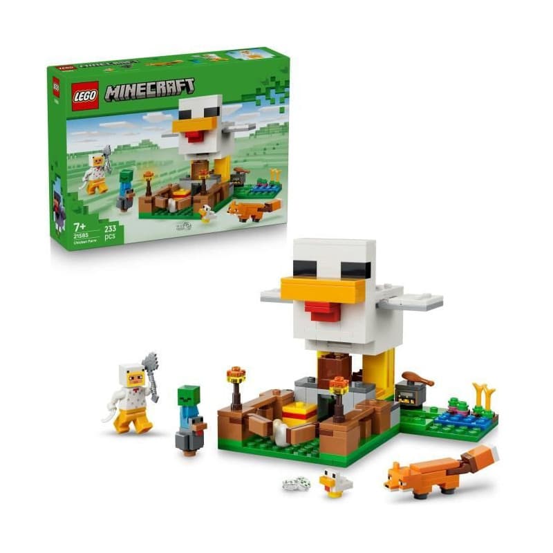 LEGO Minecraft - La Ferme à Poulet, Jouet de Construction pour Enfants