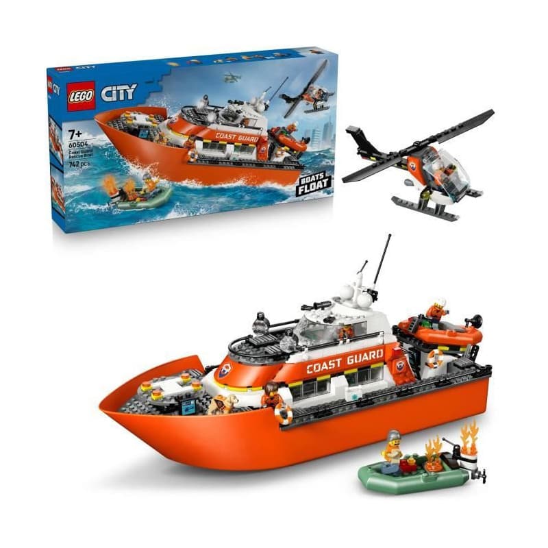LEGO City - Bateau de Sauvetage et Hélicoptère des Garde-Côtes
