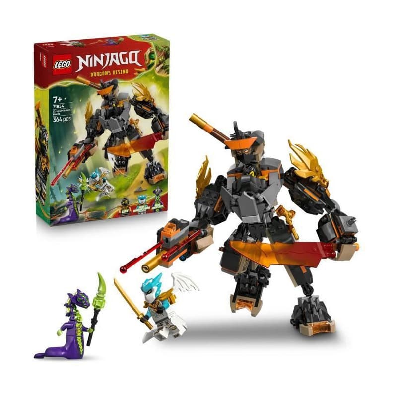 LEGO NINJAGO La Mission du Robot Cole et du Dragon Zane - Jeu de Construction