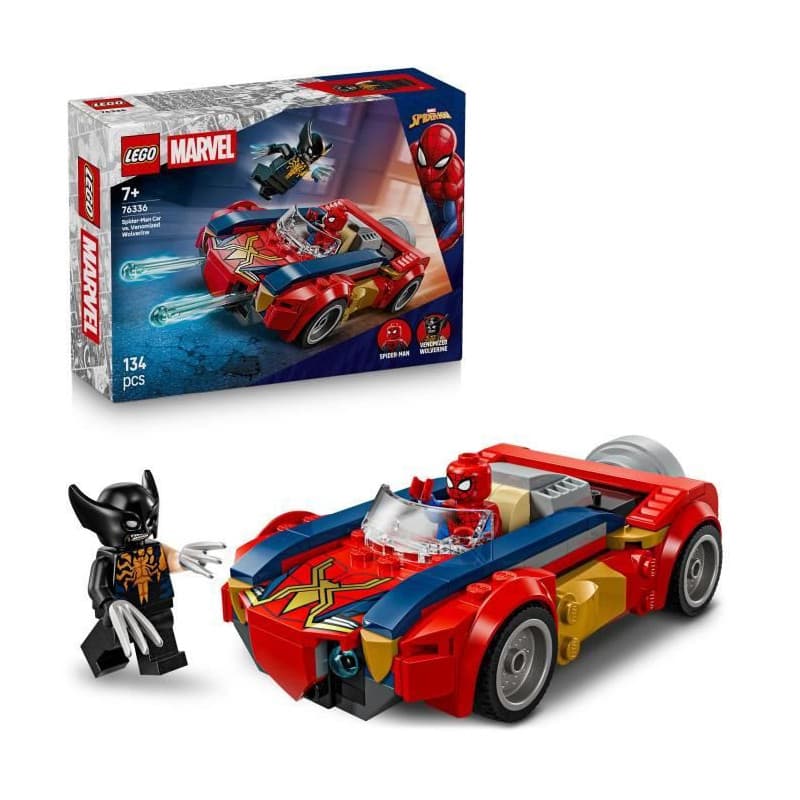 LEGO Marvel Spider-Man et sa Voiture contre Wolverine Vénomisé