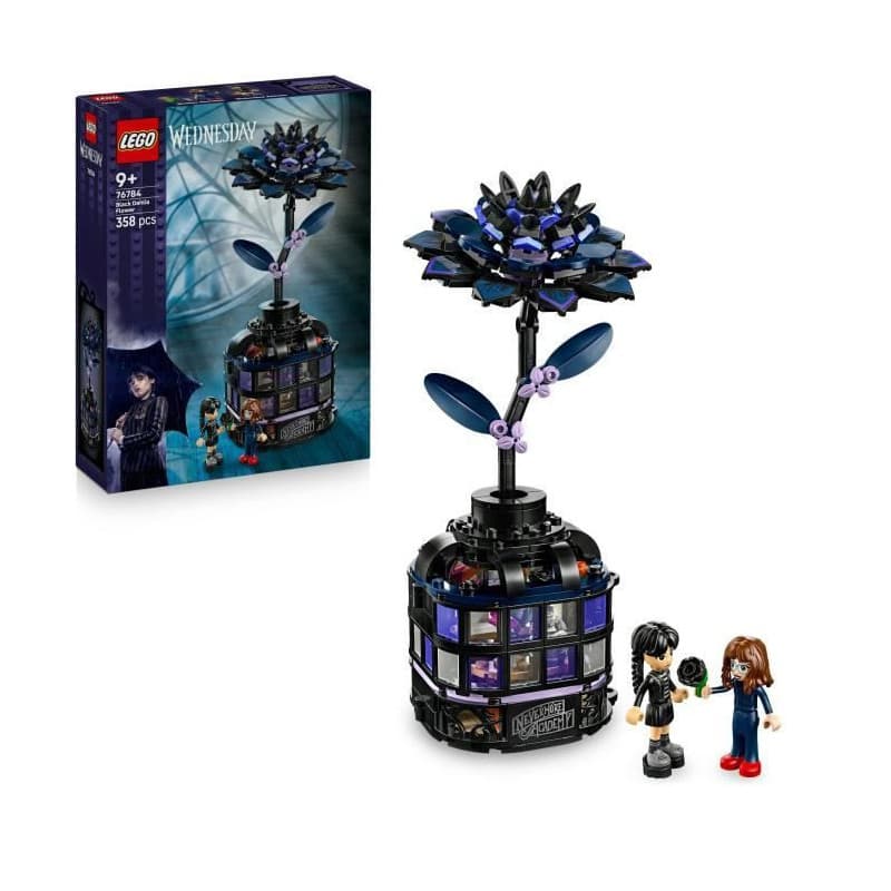 LEGO Mercredi - Set de Construction Dahlia Noir avec Mini-Poupées