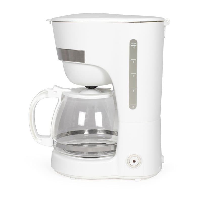 Cafetière Électrique LIVOO DOD200W - 1,25 L pour 10 à 12 Tasses - Design Blanc