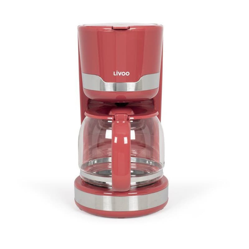 Cafetière Électrique LIVOO DOD201RC 1,5 L Rouge Chili - 12 à 14 Tasses