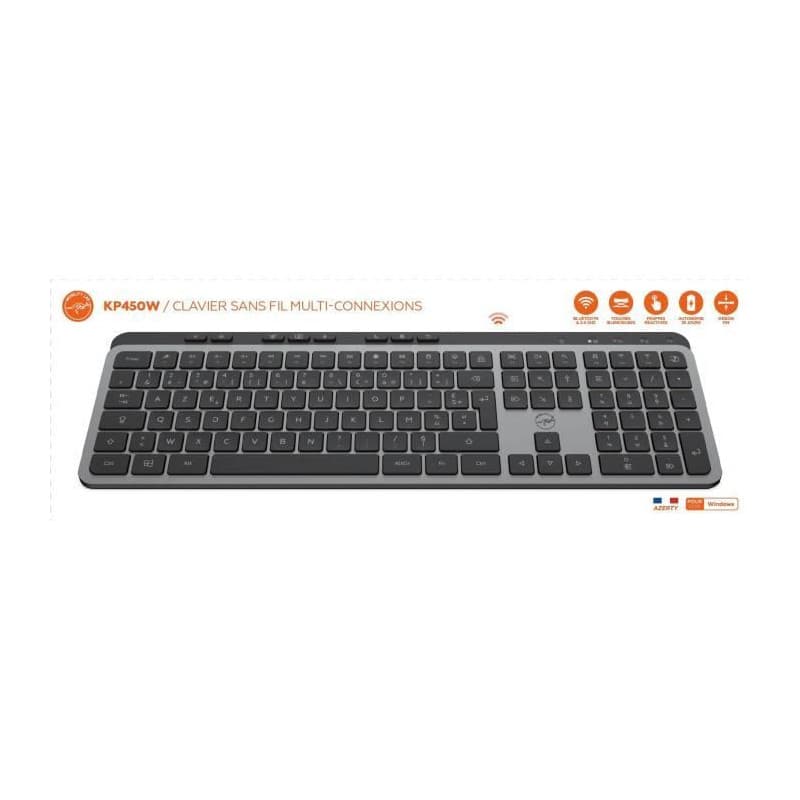 Clavier sans fil MOBILITY LAB KP450W AZERTY - Design Slim et Ergonomique