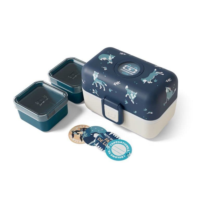 Lunch Box Enfant MONBENTO MB Tresor Wolf - 3 Compartiments Sans BPA