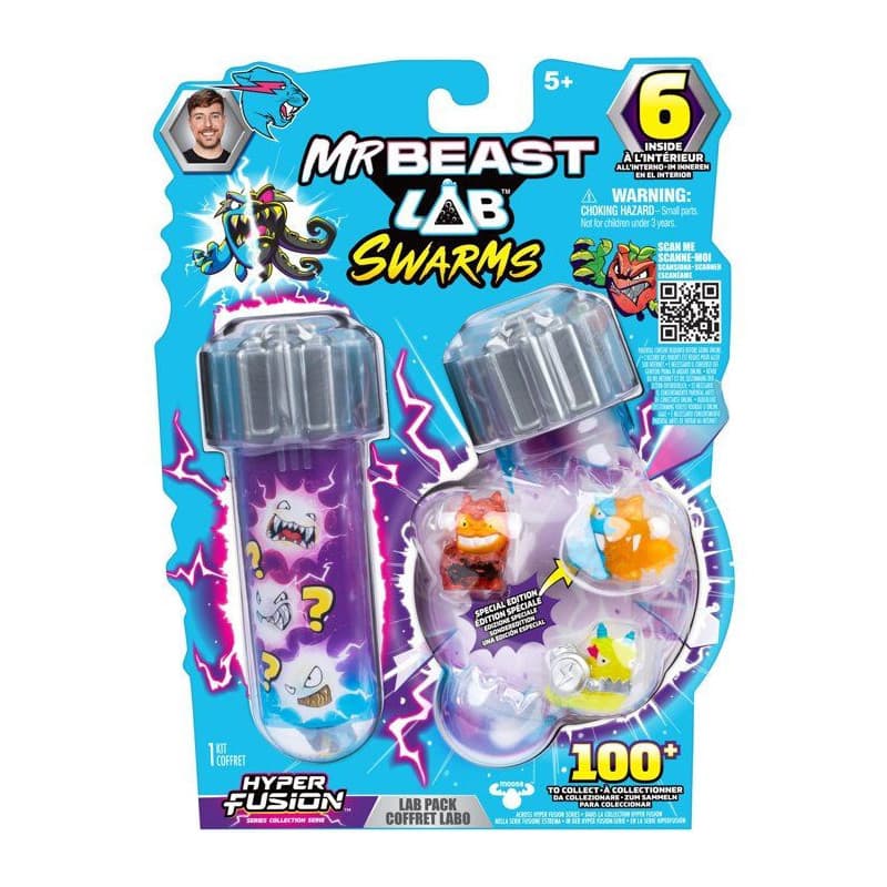 Figurine Miniature Swarms Fusion - MrBeast Lab avec 6 Personnages à Collectionner