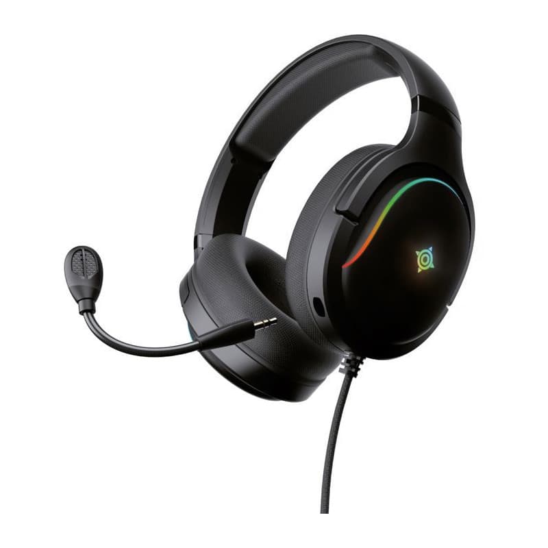 Casque Gamer Filaire Borealis avec Micro Amovible et LED RGB - Noir