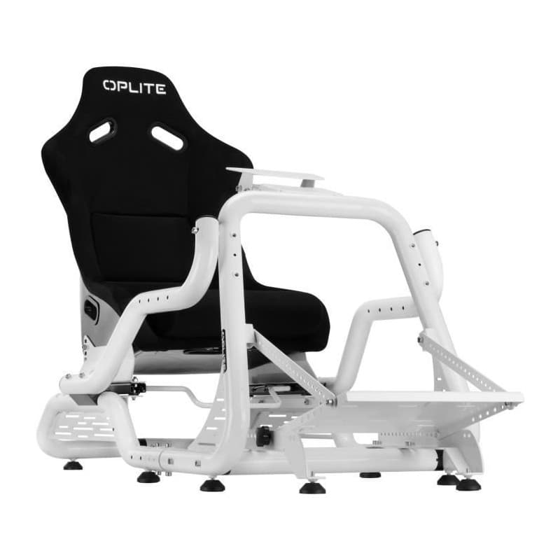 Cockpit de Simulation OPLITE GTR S8 Infinity Force - Acier Carbone Blanc