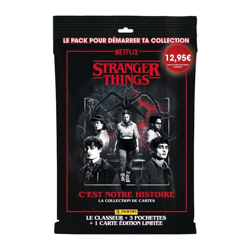 Pack de Démarrage PANINI Stranger Things avec Classeur et Carte Édition Limitée
