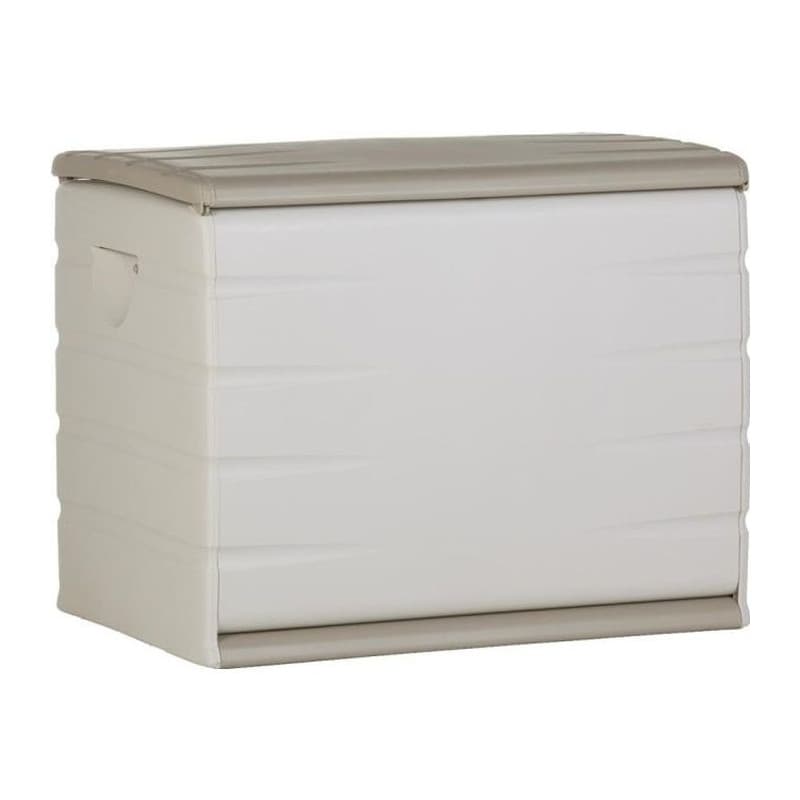 Coffre de Rangement PLASTIKEN 260L Beige avec Roulettes et Cadenassable