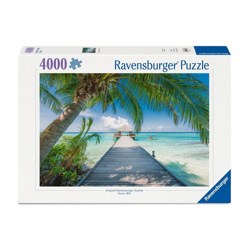 Puzzle Ravensburger 4000 pièces - Plage de rêve aux Maldives
