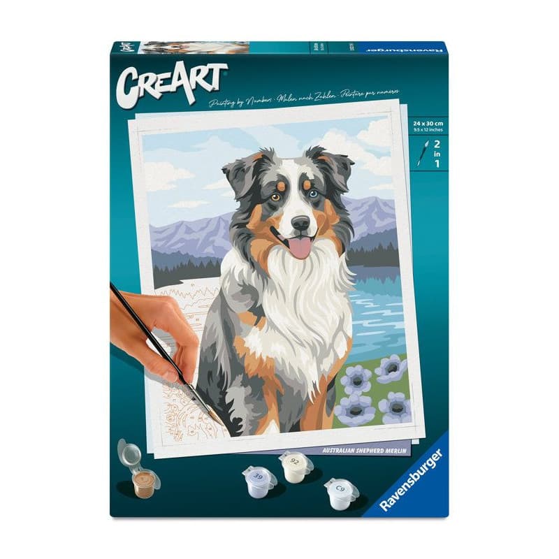Ravensburger CreArt - Peinture par numéros Berger Australien 24x30 cm