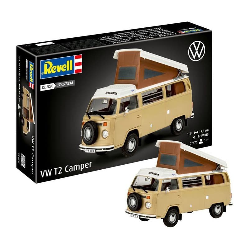 Maquette VW T2 Camper à construire - Kit Click System sans colle