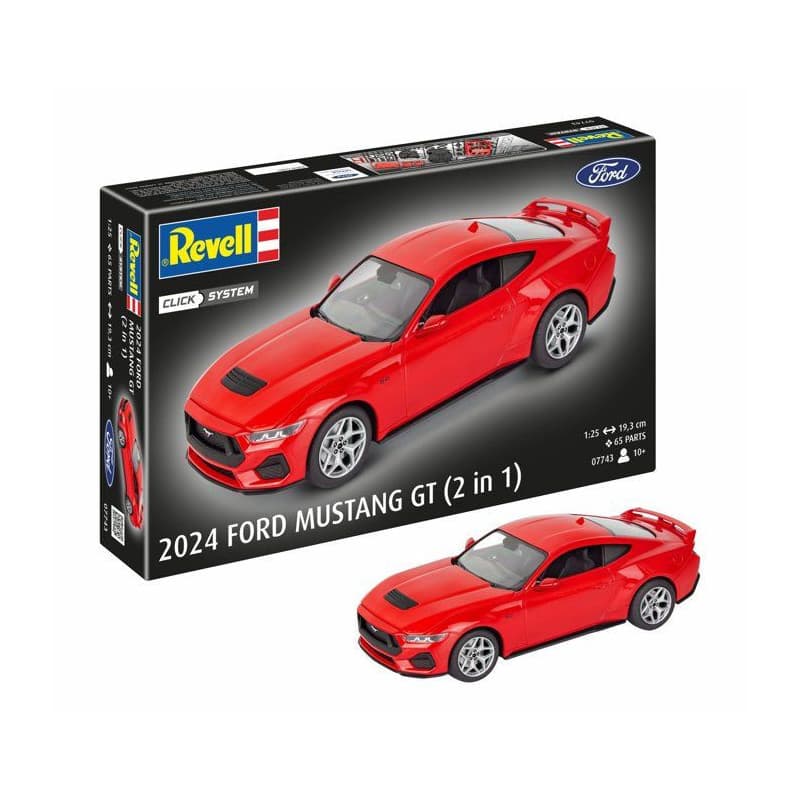 Maquette Ford Mustang GT 2024 à assembler - Click System sans colle