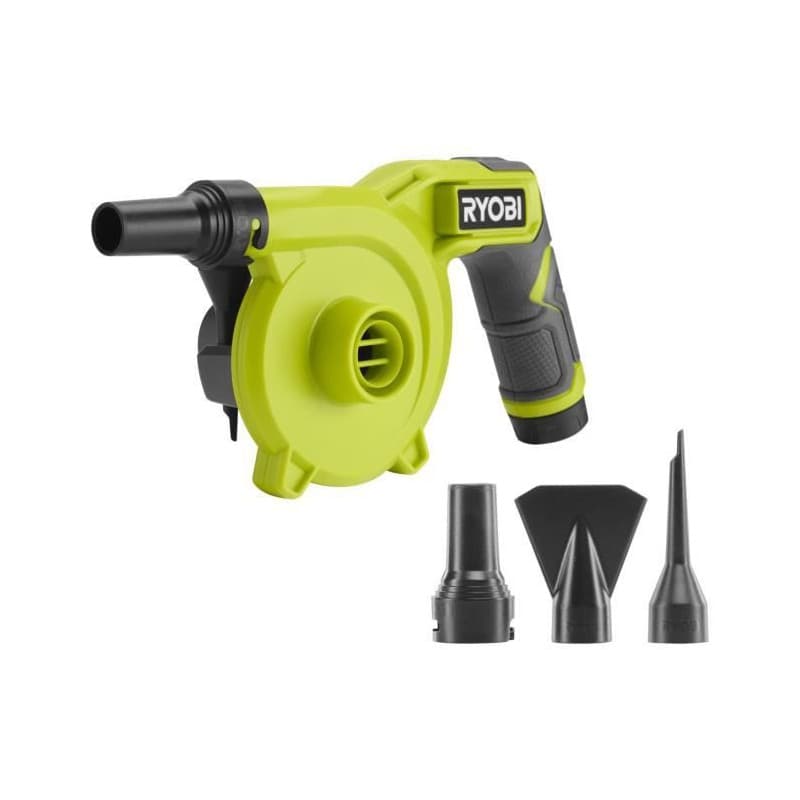 Gonfleur Dégonfleur RYOBI 4V - Débit Élevé 200 L/min avec 3 Embouts