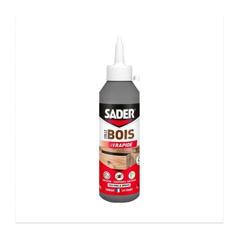 Colle à Bois SADER - Prise Rapide 2 min - Biberon 250 g - Intérieur