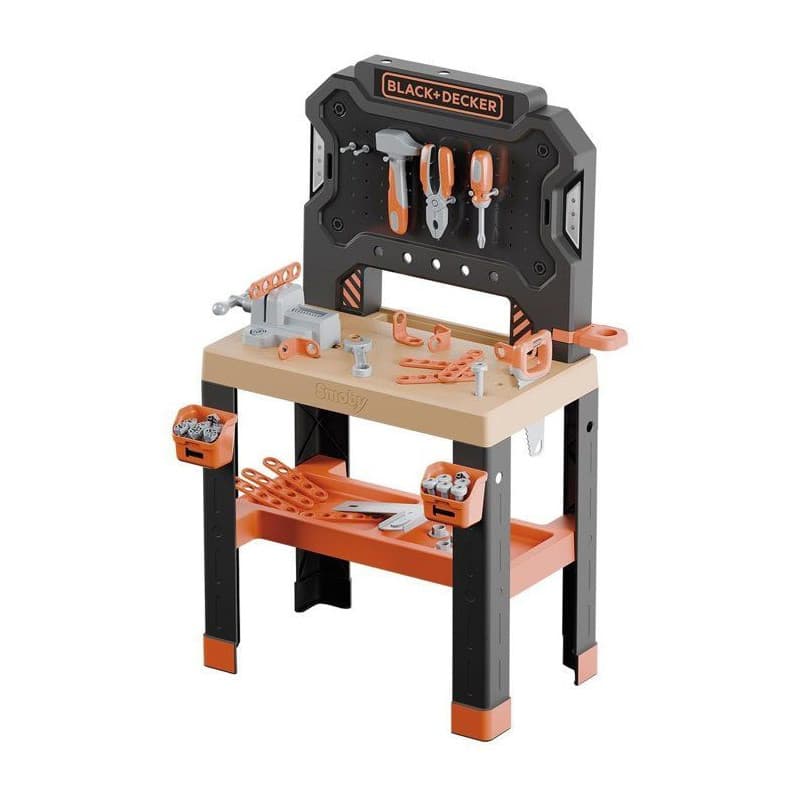 Établi Bricolo Black+Decker avec 78 Accessoires pour Petits Bricoleurs