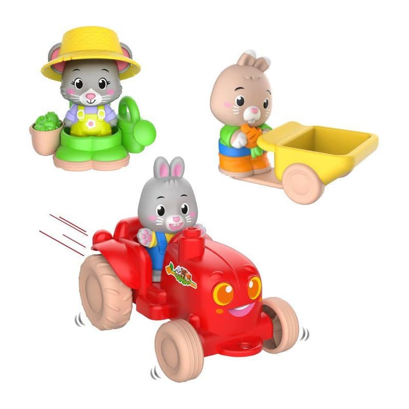 Coffret Jardinier Sophie la Girafe avec Tracteur et Brouette