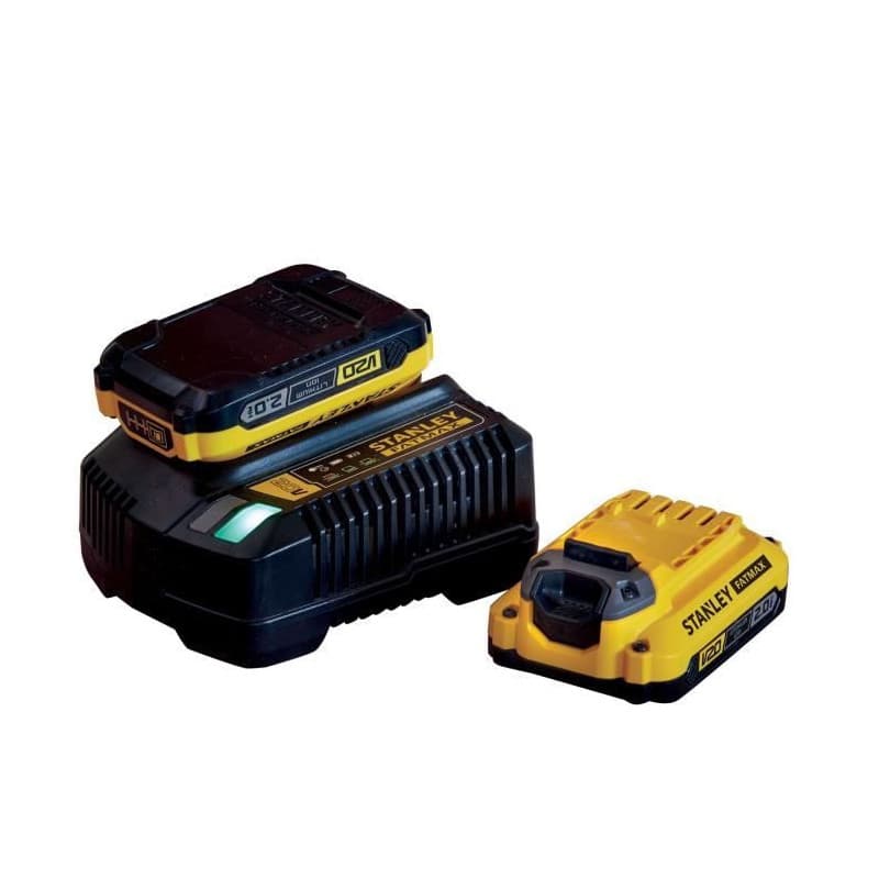 Pack de 2 batteries 18V 2Ah avec chargeur - STANLEY FATMAX V20