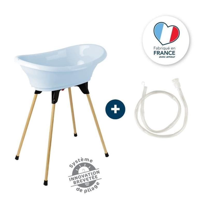 Kit Baignoire VASCO Fleur Bleue 3 en 1 - Confort et Praticité
