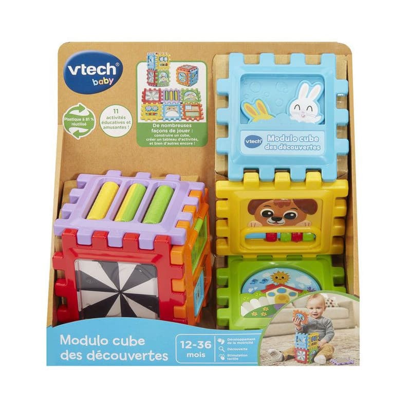 Cube d'activités modulable VTECH BABY pour éveil sensoriel