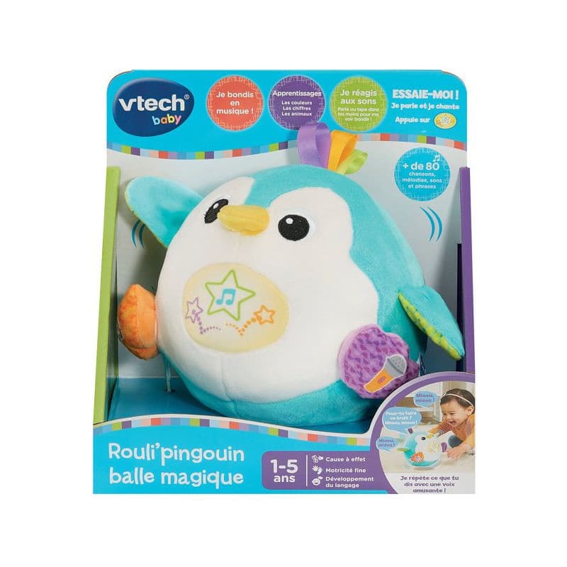Pingouin Magique Roulant VTECH BABY - Éveil et Interactivité