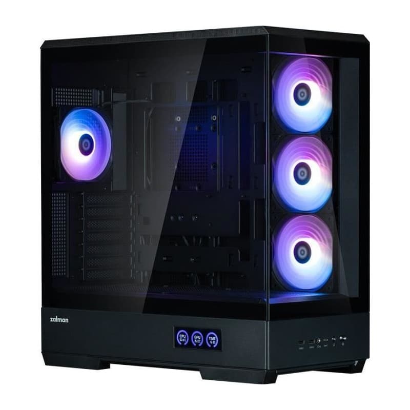 Boîtier PC ZALMAN P50 DS Moyen Tour ATX Noir Verre Trempé A-RGB