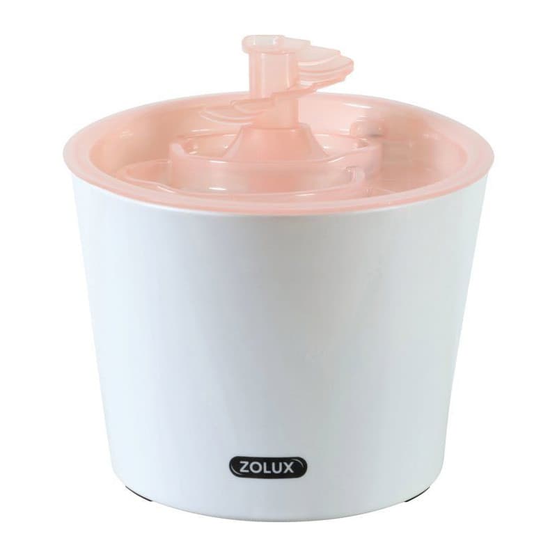Fontaine à Eau Calypso ZOLUX pour Chats et Chiens - 3L avec 2 Filtres Inclus - Rose