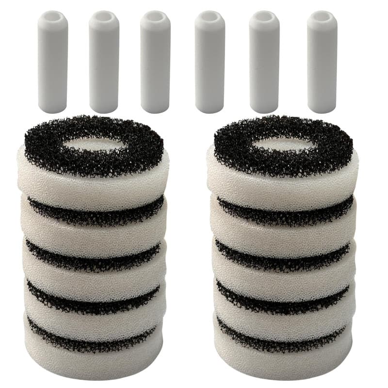 beaufan Lot de 6 filtres en mousse et à charbon - Compatible avec tous les aquariums Biorb - Contient 10 filtres à charbon - 10
