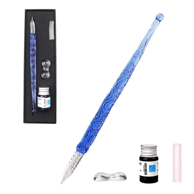 Stylo à cristal fait à la main, ensemble de stylos à plume en verre, profitez d'une inspiration créative de la nature comme cade