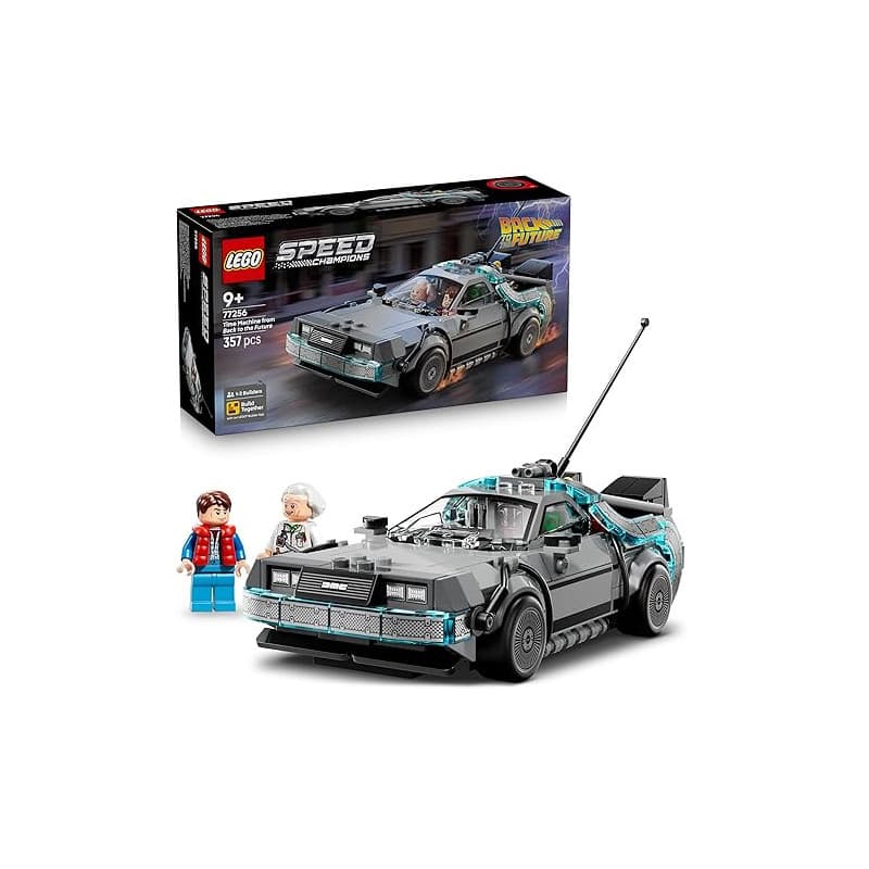 LEGO Speed Champions La Machine à Remonter Le Temps de Retour vers Le Futur - Jouet Voiture - Maquette avec Minifigurines de Doc