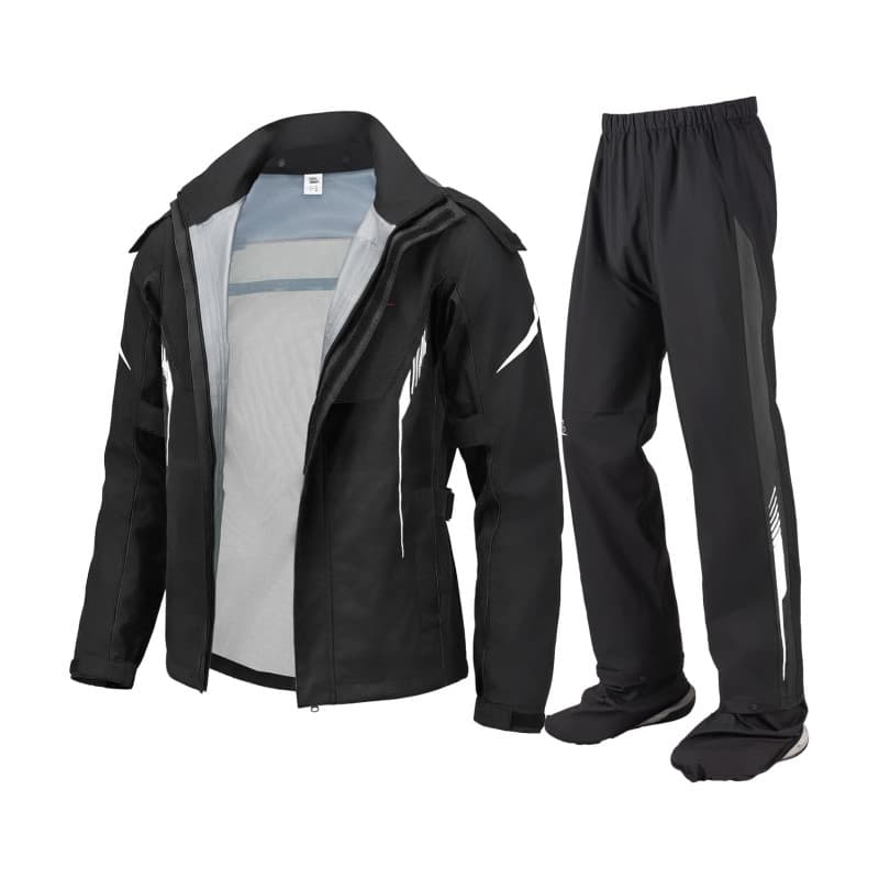 KEMIMOTO Combinaison de Pluie Moto Homme, 20000mm Imperméable Combinaison de Moto et Réfléchissante, Pantalon de Pluie Extérieur
