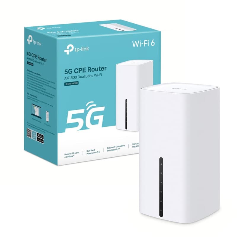 TP-Link Routeur 5G, Routeur WiFi 6 AX1800Mbps, 3 Ports Gigabit, Bi-Bande MU-Mimo, EasyMesh, Connecte Jusqu’à 64 Appareils, Plug-