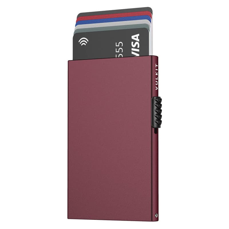 VULKIT Carte Portefeuille pour Hommes Titulaire de la Carte de Crédit RFID Blocage Pop Up Porte-Carte Femmes Minimaliste Portefe