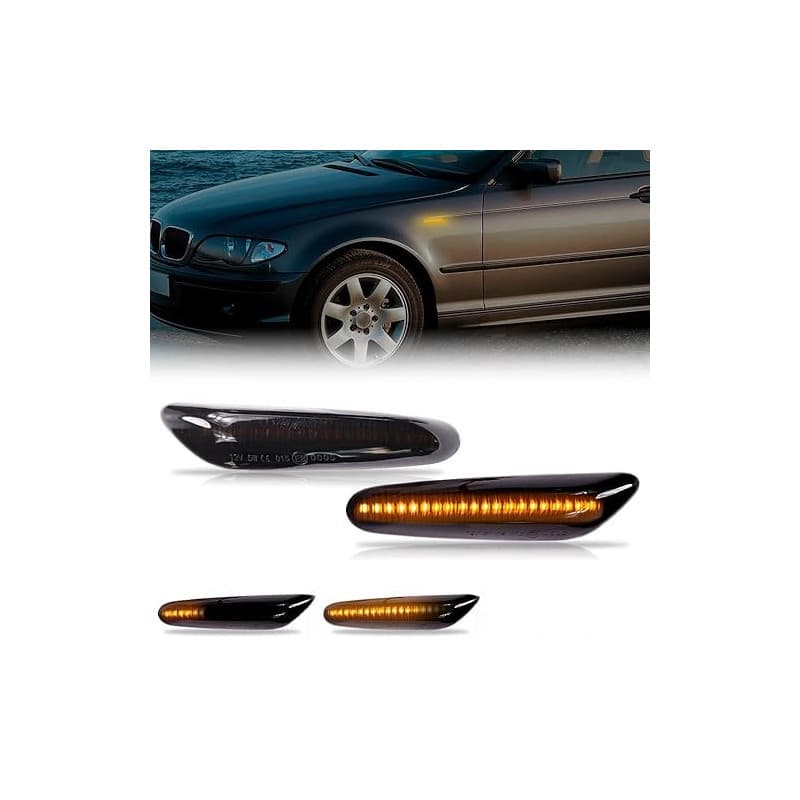 Hacreyatu Clignotant latéral dynamique LED Indicateur Pour E60 E61 E81 E82 E88 E46 E90 E91 E92 E93 X3 E83 X1 E8
