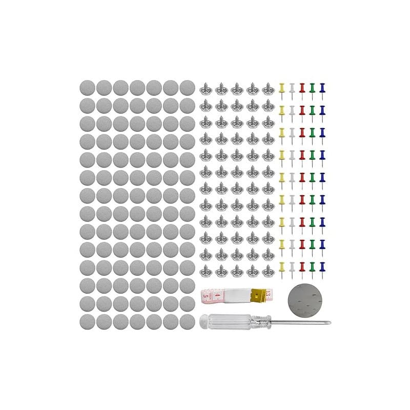 JJZGPP Lot de 100 Rivets de réparation universels pour Toit de Voiture avec 100 Broches, 1 Tournevis, 1 mètre Ruban, réparation