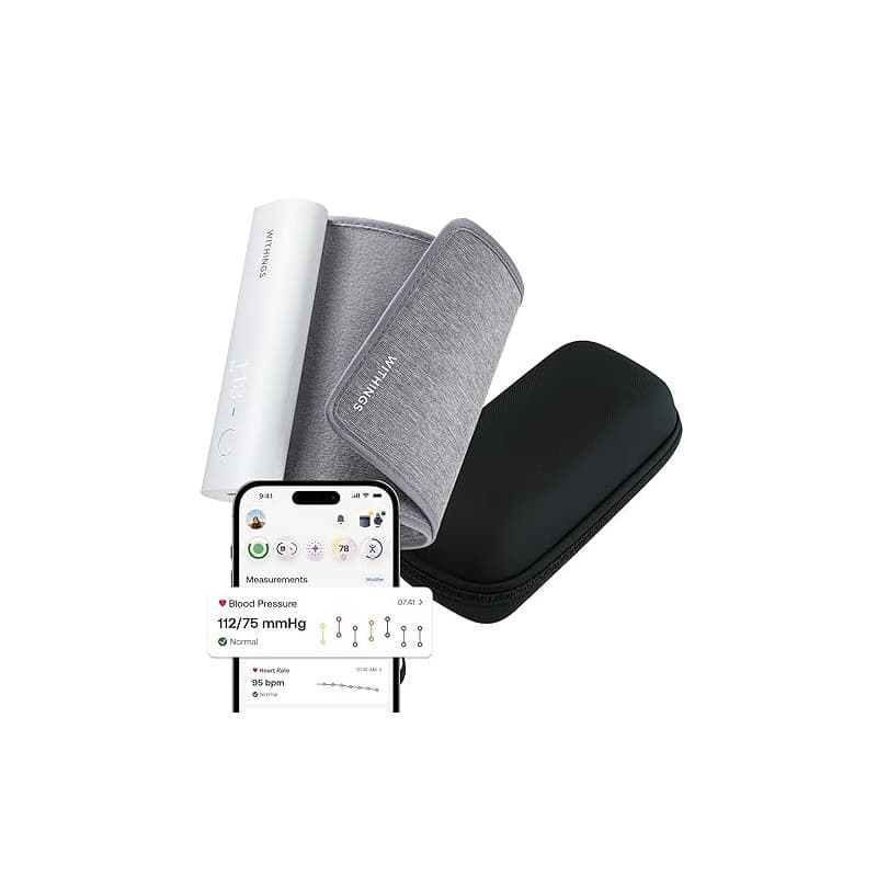 BUNDLE Withings BPM Connect + Travel Case - Tensiomètre Électronique à Bras, Tensiometre Bras, Appareil Pour Mesurer La Tension,
