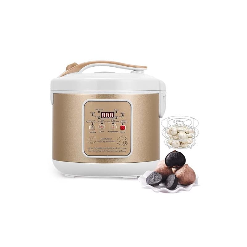 Moongiantgo 6l Fermenteur D’Ail Noir, Pot de Contrôle Automatique pour L’Ail, Natto, Yaourt, Kimchi, Machine de Fermentation de