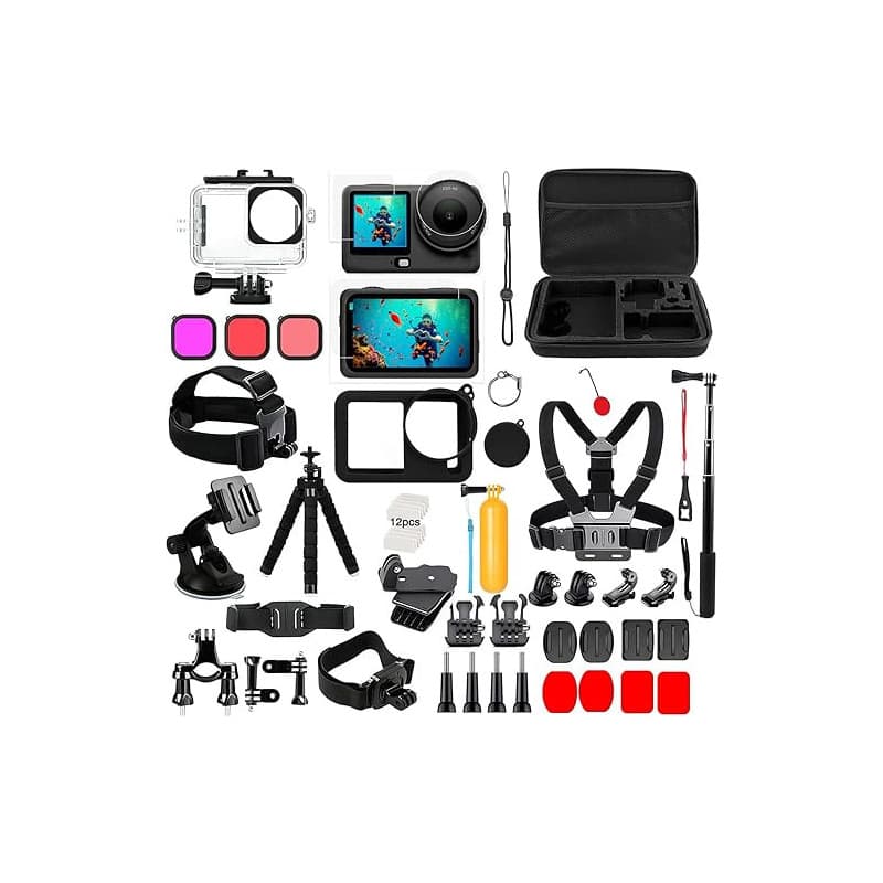 Accessoires pour DJI Osmo Action 6, boîtier étanche, poignée flottante, film de protection, perche à selfie, sangle de tête, acc