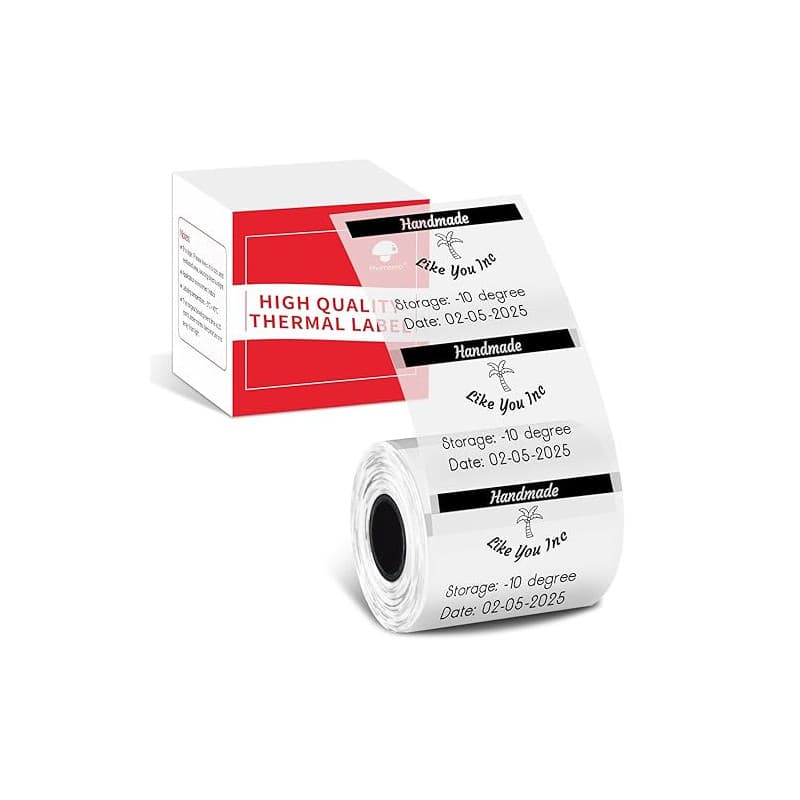 Phomemo M110 Étiquettes 40 x 30 mm, transparentes, mates, en papier d'étiquettes thermique direct, autocollantes, pour imprimant