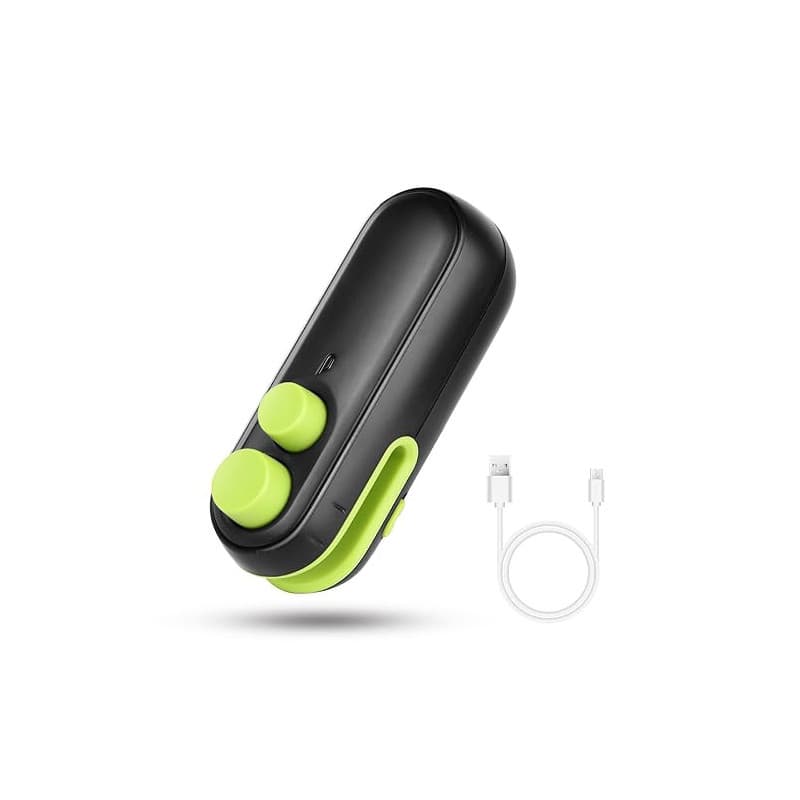 Vicloon Mini Scelleur Sac Plastique,Portable Scelleuse pour Sacs Scelleur Thermique 2 en 1 avec Cutter Coupe Et Scelle Les Sacs