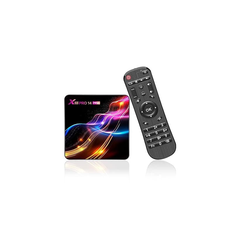 Android 14.0 TV Box,Boitier Android TV 4GB RAM 128GB ROM RK3528 Quad-Core 64bit Cortex-A53 Support 2.4/5.0GHz WiFi6 BT5.0 4K 10/
