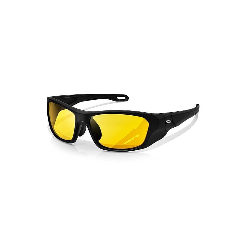 KANASTAL Lunettes de Soleil de Sport Homme et Femme UV400 Polarisées TR90 Cadre Enveloppant Conduite Vélo Montagne