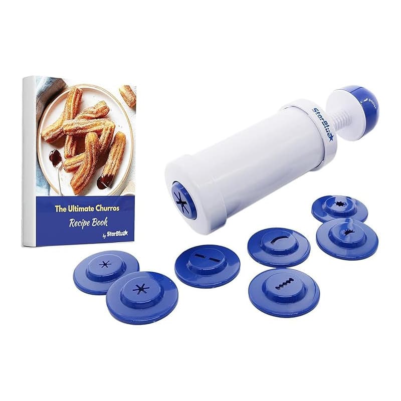 StarBlue Churrera, Appareil a Churros et Chichi, Avec Livre De Recettes Inclus, Accessoire Permettant De Realiser Des Churros De