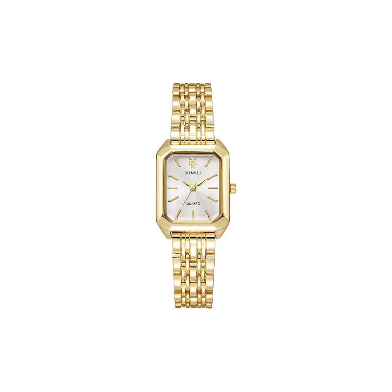 OFFCUP Montre pour Femme, Montres Carrées de 32 mm, Montre Analogique Quartz avec Bracelet en Acier Inoxydable, Mouvement à Quar