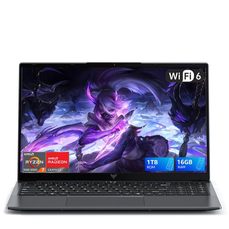 ACEMAGIC 2026 Ordinateur Portable Gaming 16 Go RAM 1 TB SSD 15.6" Gaming Laptop Ryzen 7 5825U (8 C/16T, Jusqu'à 4,5GHz) DDR4,WiF
